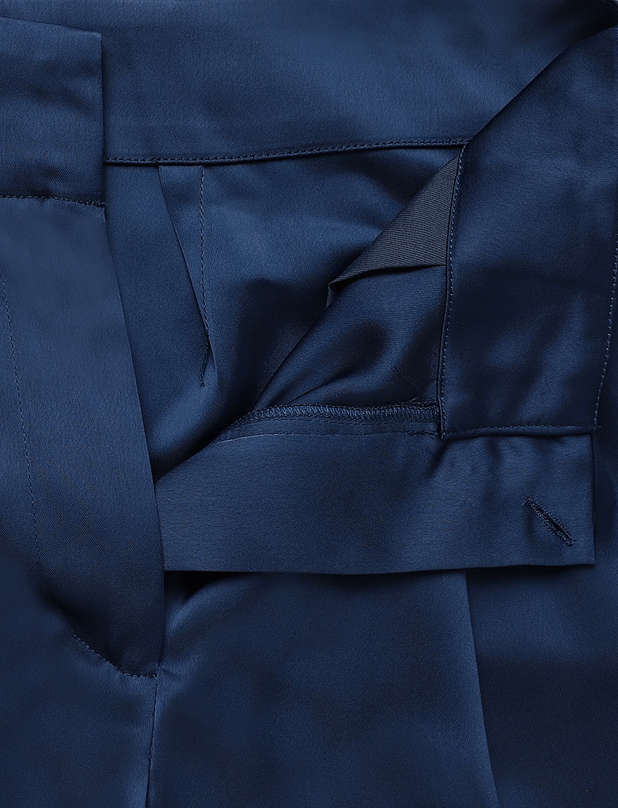 2NDDAY - 2ND Carter - Heavy Satin - hose mit geradem bein - medieval blue - 3