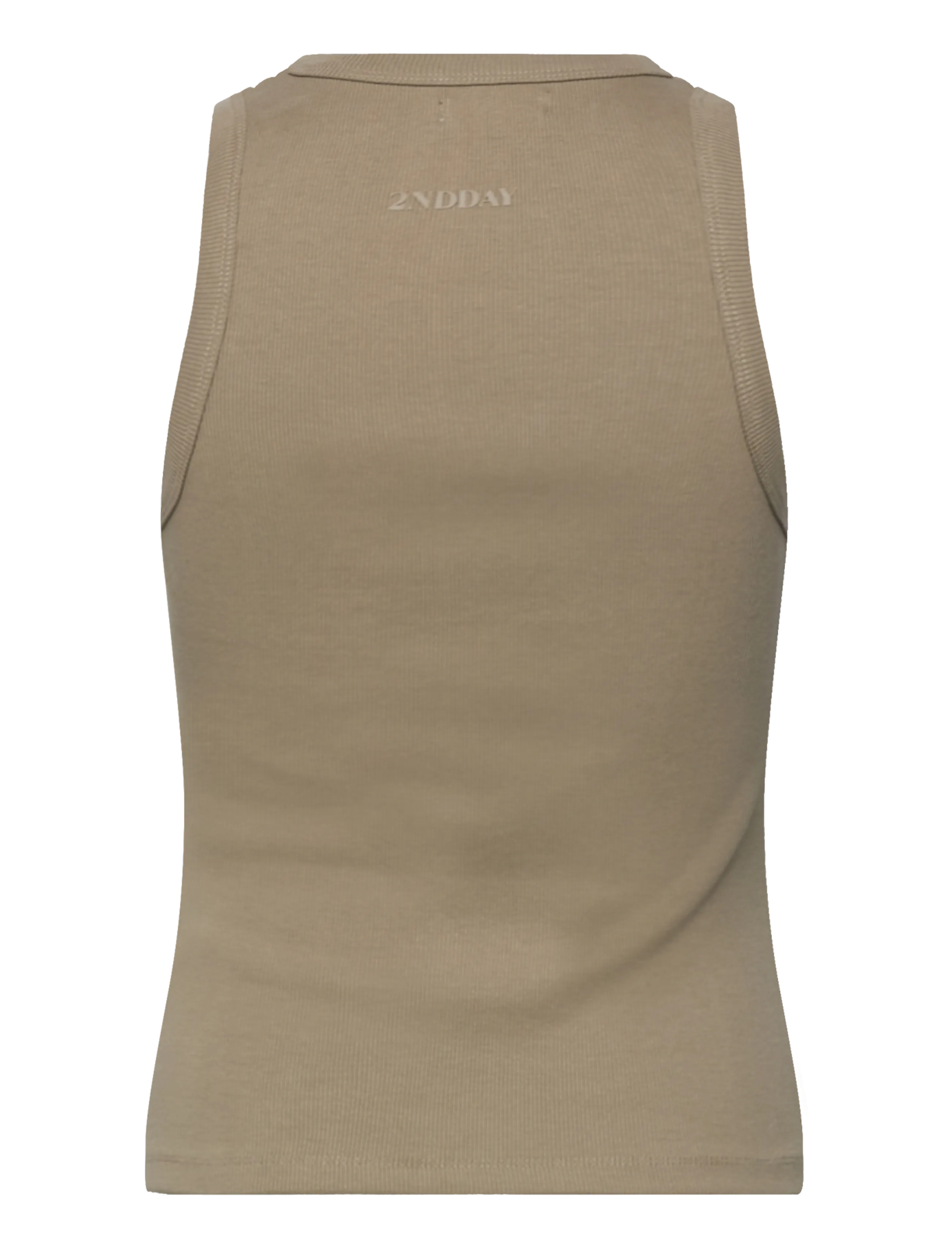 2NDDAY - 2ND Purity TT - Daily Cotton Rib - sleeveless tops - 171310 timber wolf - 1