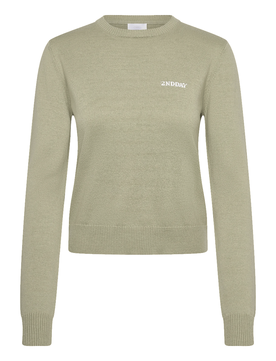 2NDDAY - 2ND Lance - Soft Wool Blend - striktrøjer - 160110 desert sage - 0