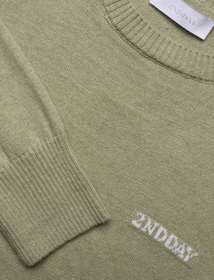 2NDDAY - 2ND Lance - Soft Wool Blend - striktrøjer - 160110 desert sage - 2