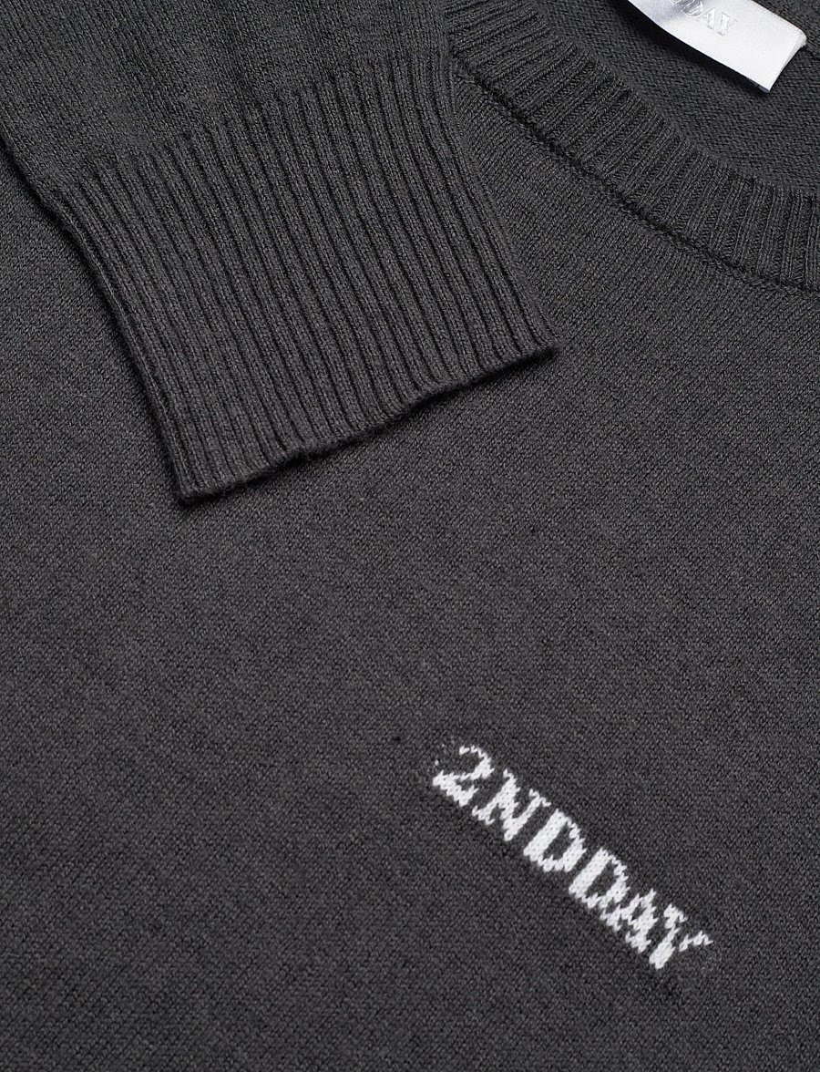 2NDDAY - 2ND Lance - Soft Wool Blend - striktrøjer - 190203 gray pinstripe - 2