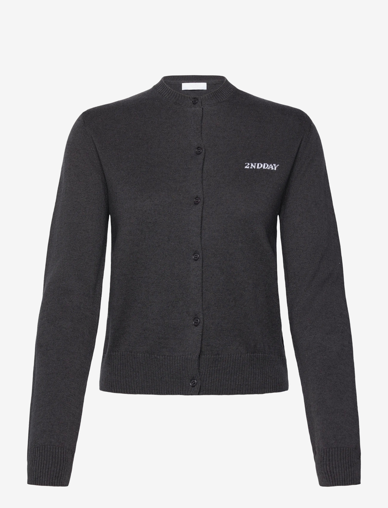 2NDDAY - 2ND Vinny - Soft Wool Blend - cardigans - 190203 gray pinstripe - 0