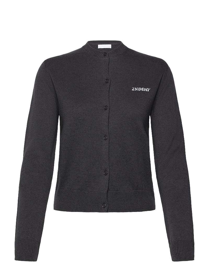 2NDDAY - 2ND Vinny - Soft Wool Blend - cardigans - 190203 gray pinstripe - 0