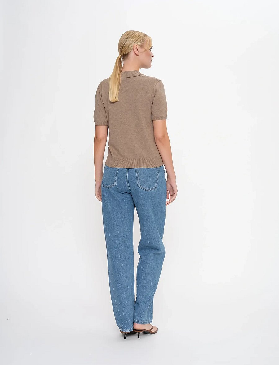 2NDDAY - 2ND Jean - Soft Wool Blend - poloshirts - 171310 timber wolf - 4