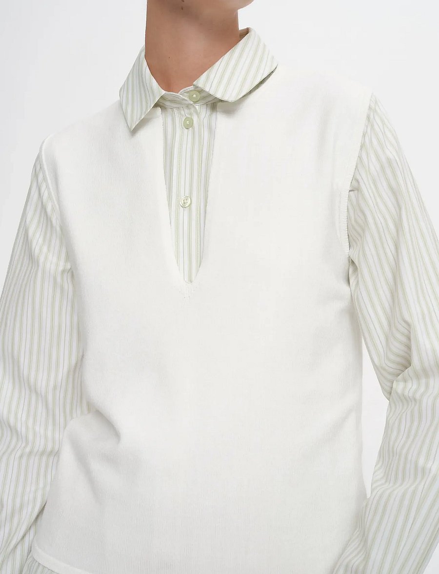 2NDDAY - 2ND Coral - Viscose Knit - strickwesten - 111001 white alyssum - 0