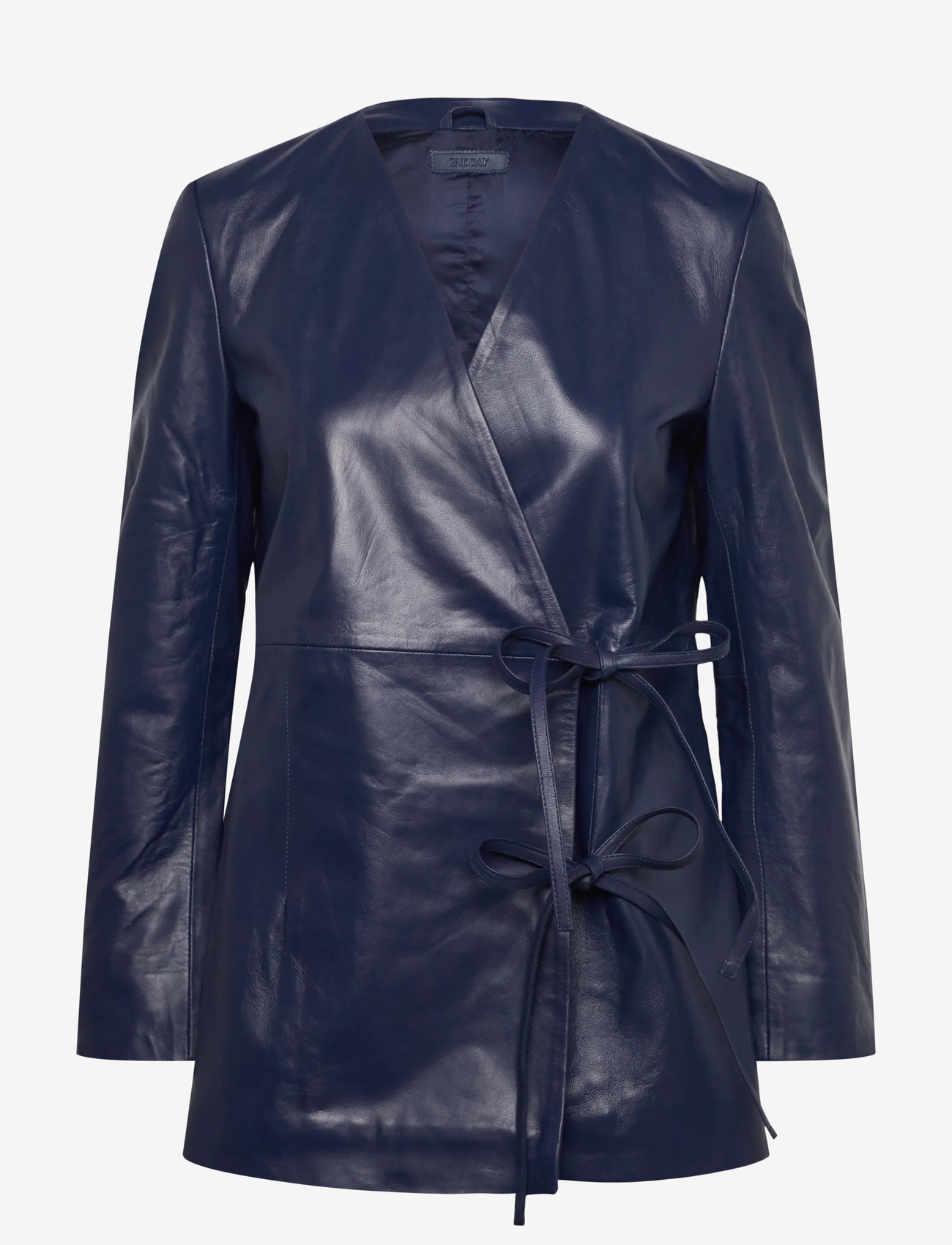 2NDDAY - 2ND Alotte - Fine leather - frühlingsjacken - 193933 medieval blue - 0