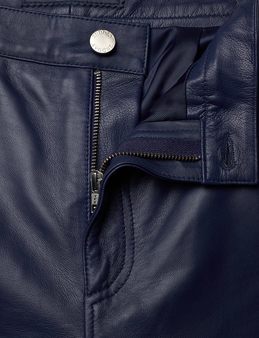 2NDDAY - 2ND Toff - Fine leather - pantalons en cuir - 193933 medieval blue - 3