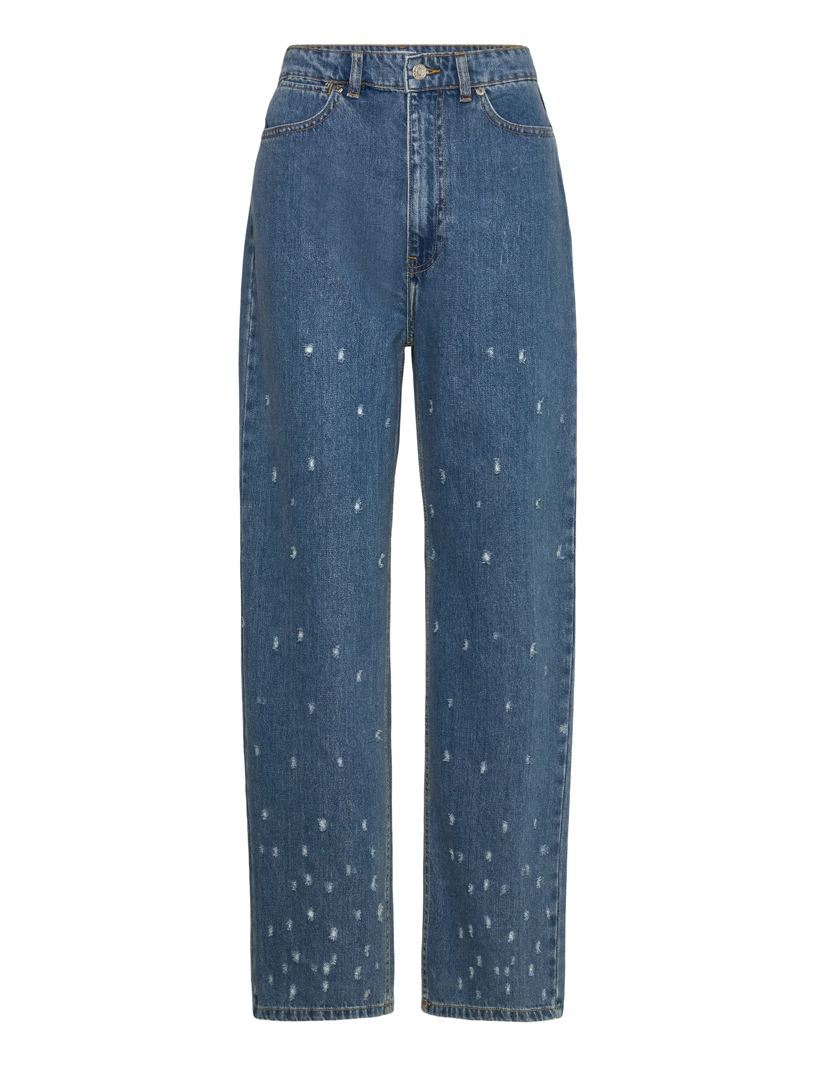 2NDDAY 2ND Flossy - Distressed Denim - Tøj - D019 MID BLUE / blue