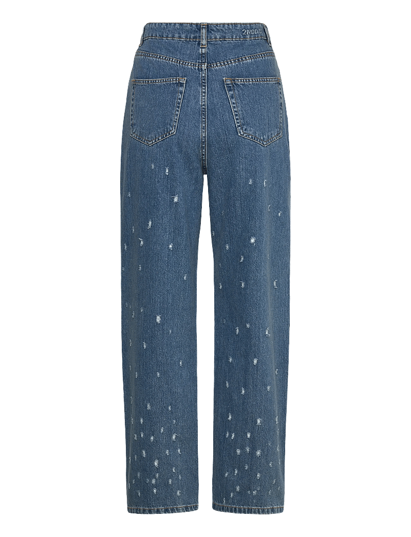 2NDDAY - 2ND Flossy - Distressed Denim - sirge säärega teksad - d019 mid blue - 1