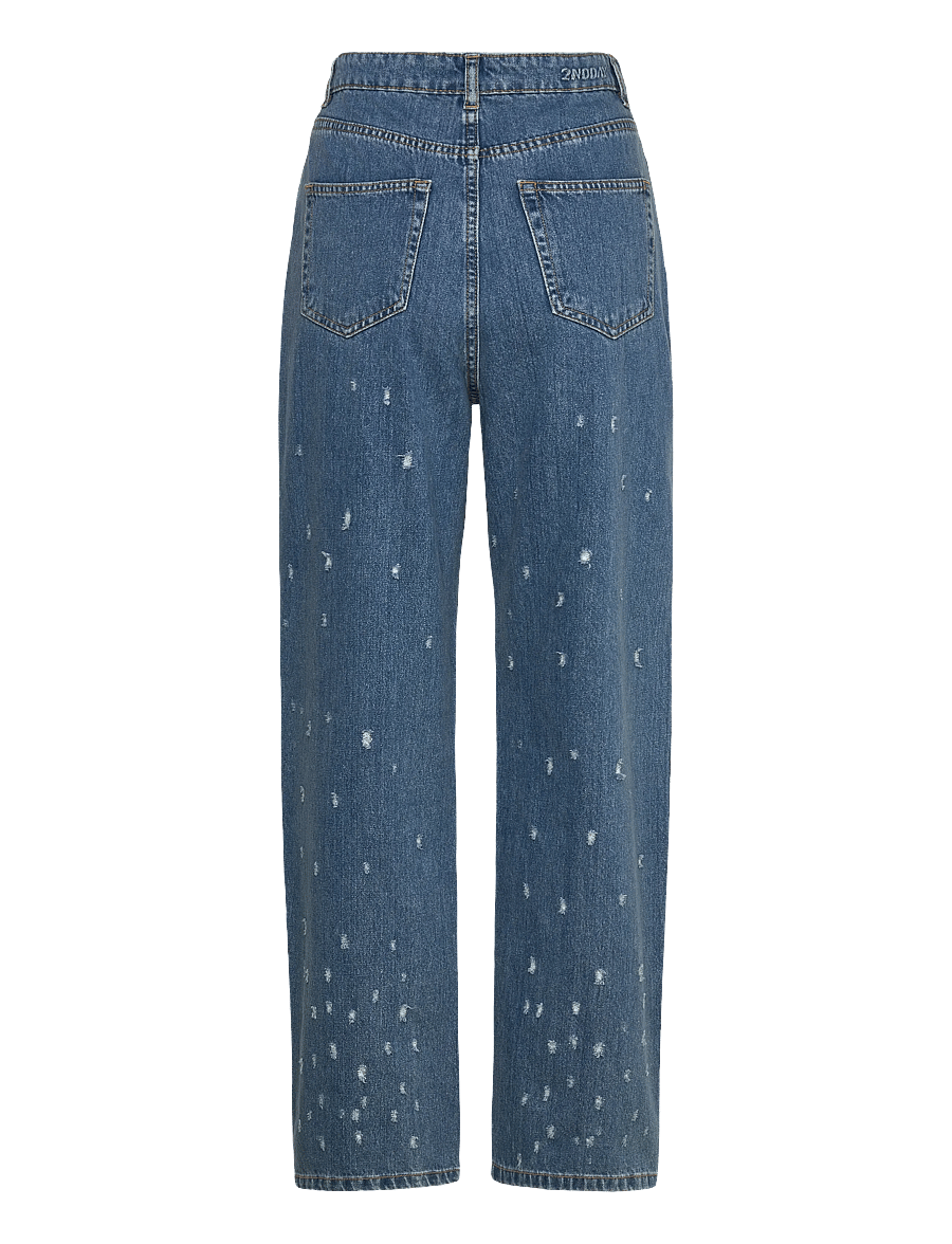 2NDDAY - 2ND Flossy - Distressed Denim - gerade jeans - d019 mid blue - 1