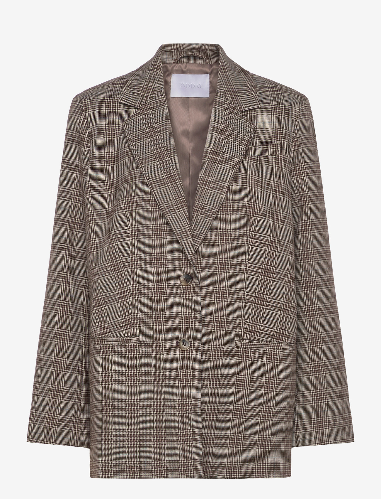 2NDDAY - 2ND Harrum - Checked Suiting - enkeltradede blazere - 170808 taupe gray - 1