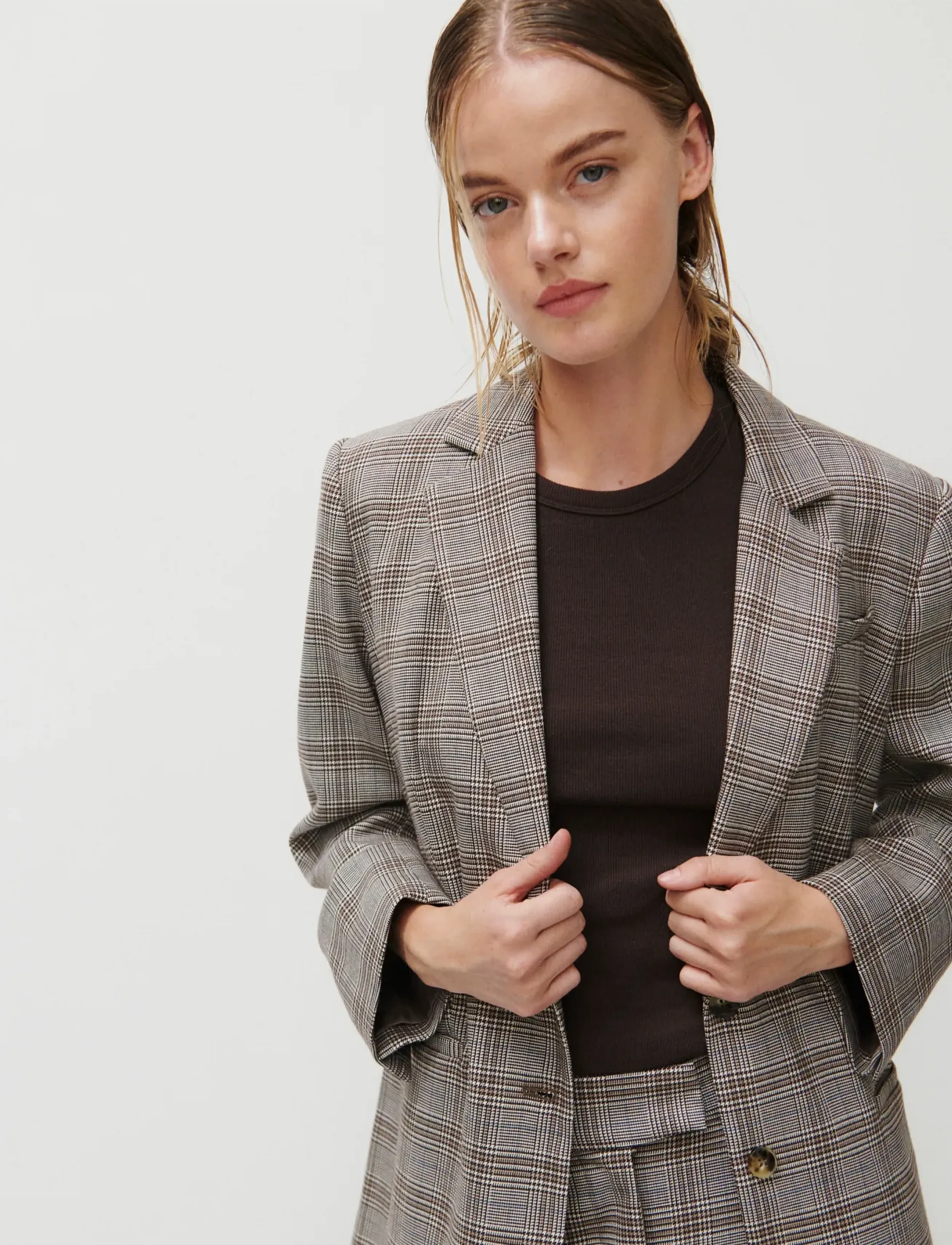 2NDDAY - 2ND Harrum - Checked Suiting - 170808 taupe gray - 3