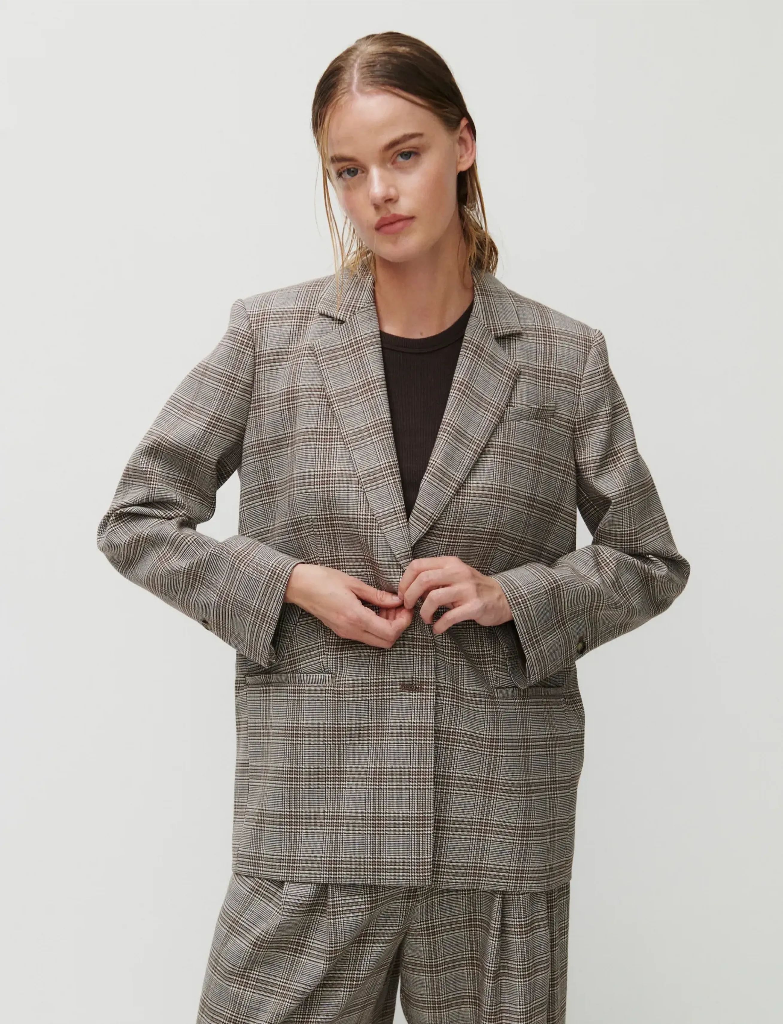 2NDDAY - 2ND Harrum - Checked Suiting - 170808 taupe gray - 4