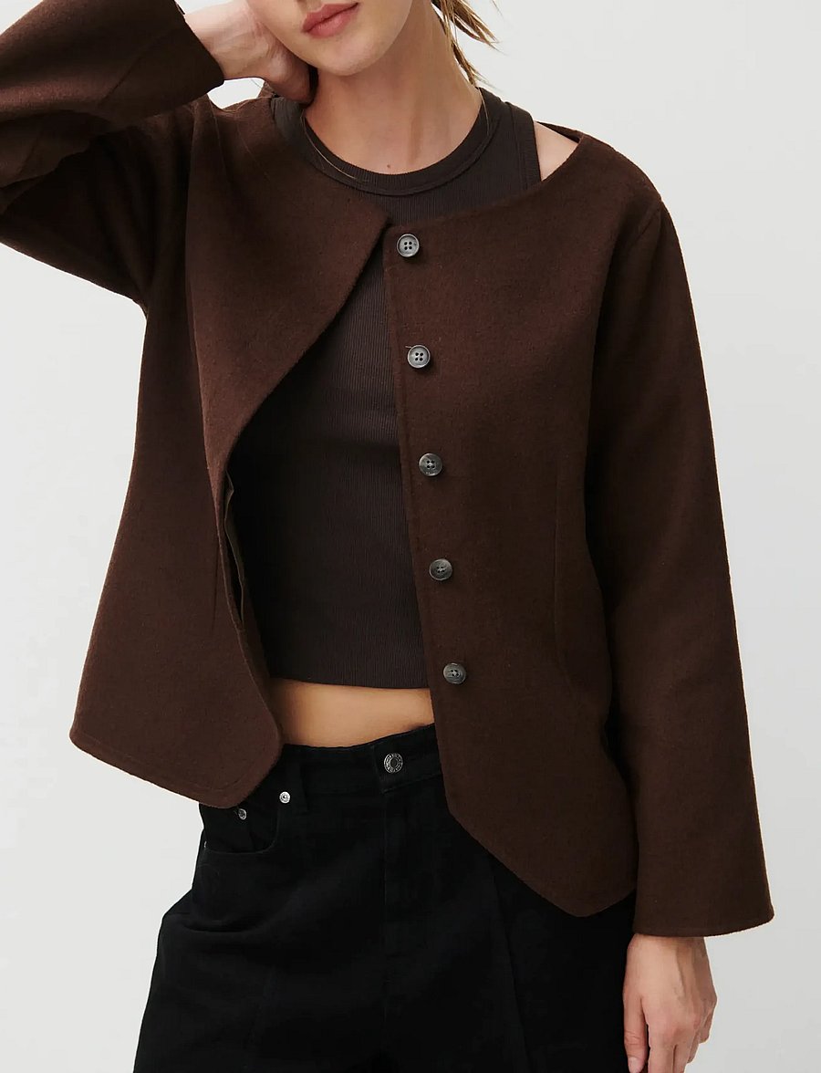 2NDDAY - 2ND Lila - Smooth Wool - wolljacken - 191016 java - 5