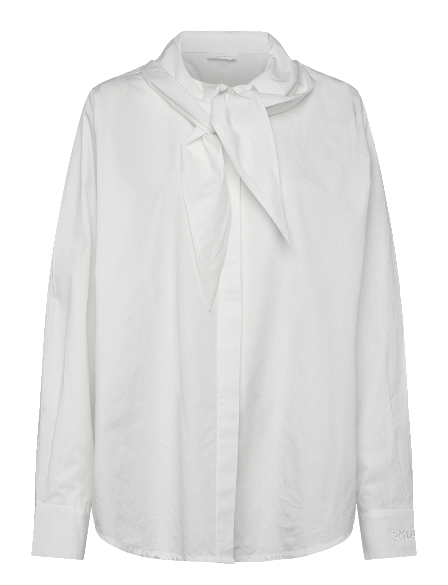 2NDDAY - 2ND Silvie - Fine Crispy Poplin - long sleeved blouses - 114801 tofu - 2