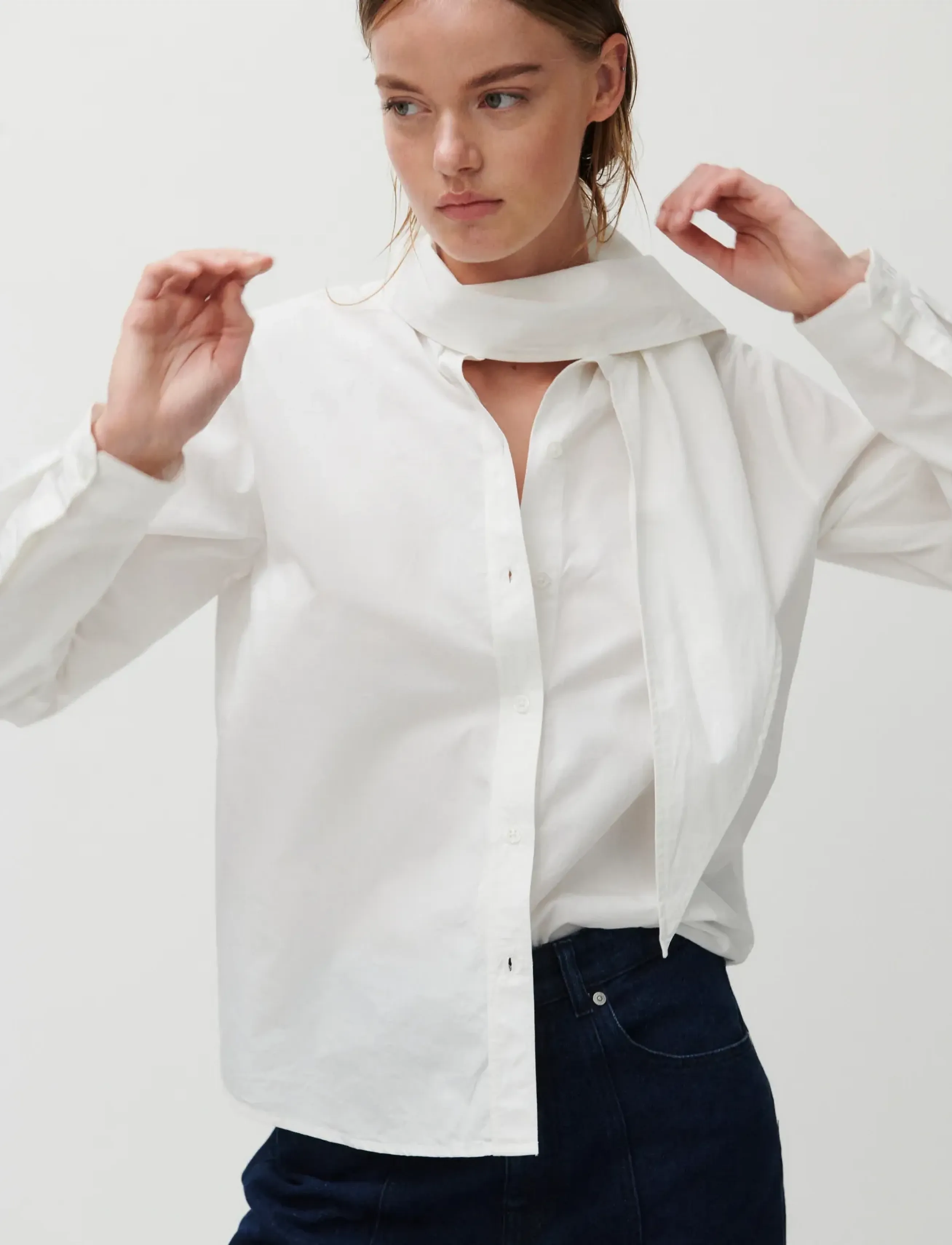 2NDDAY 2Nd Silvie - Fine Crispy Poplin, 32, White, Bluser > Langærmede, Dame