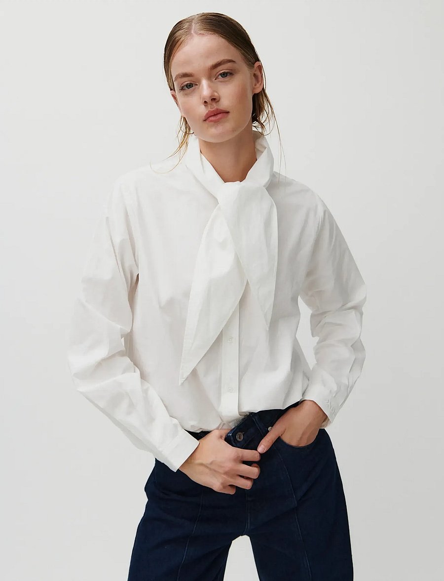 2NDDAY - 2ND Silvie - Fine Crispy Poplin - long sleeved blouses - 114801 tofu - 4