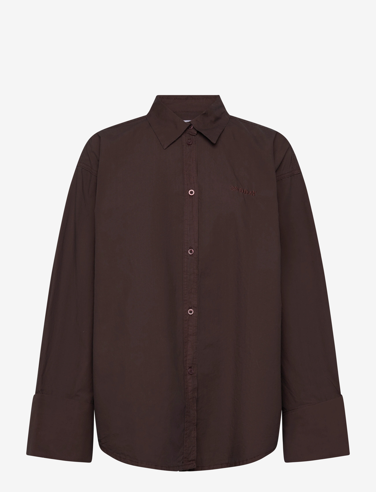 2NDDAY - 2ND Claren - Fine Crispy Poplin - langærmede skjorter - 191016 java - 0