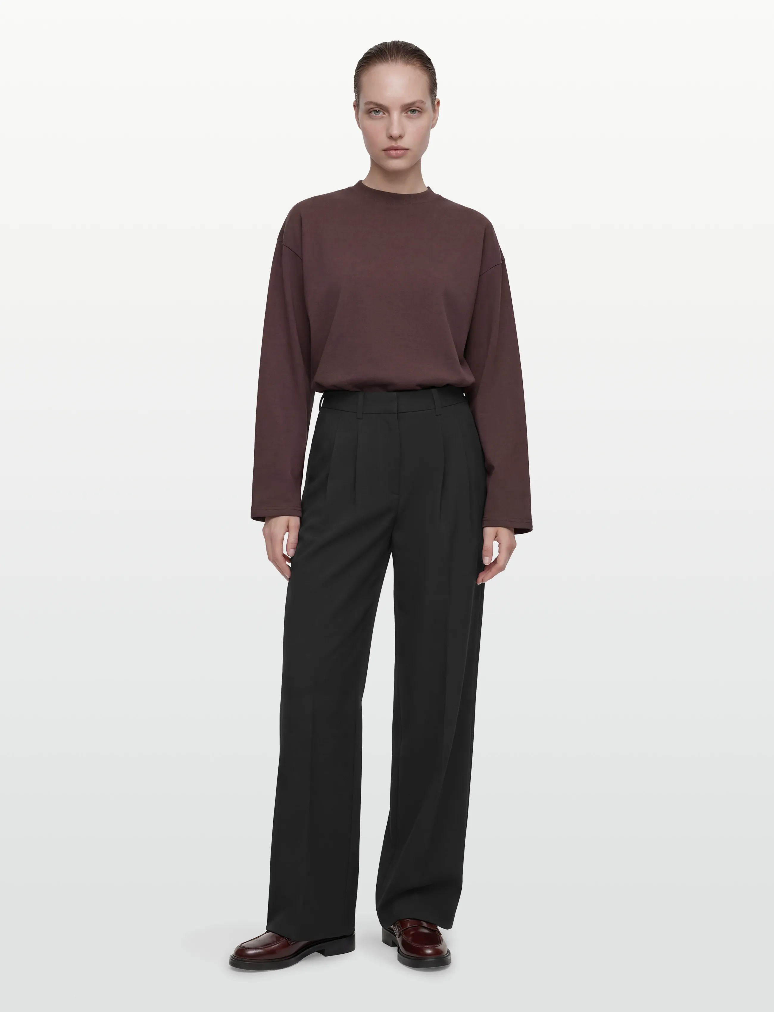 2NDDAY 2Nd Mille Daily Sleek, 42, Trousers, Schwarz - Wide Leg, Frauen