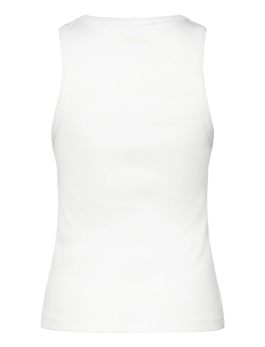 2NDDAY - 2ND Purity TT - Daily Cotton Rib - Ärmellose tops - brilliant white - 2