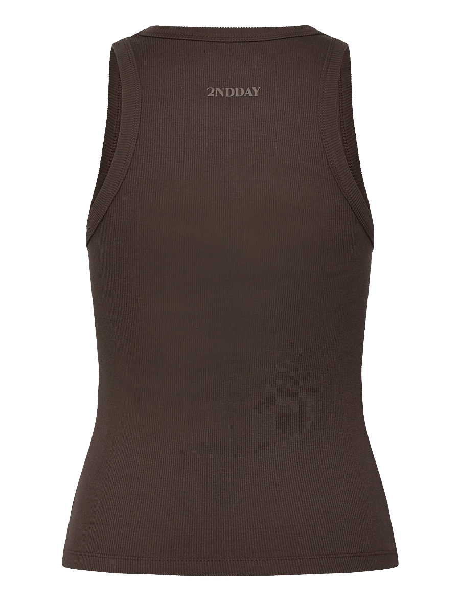 2NDDAY - 2ND Purity TT - Daily Cotton Rib - hauts sans manches - java - 2