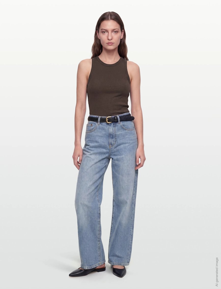 2NDDAY - 2ND Purity TT - Daily Cotton Rib - hauts sans manches - java - 0