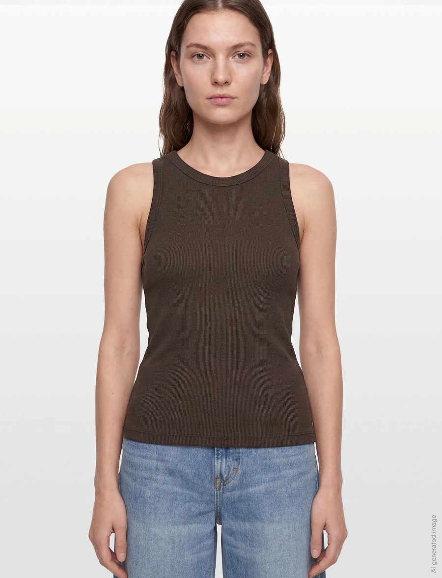 2NDDAY - 2ND Purity TT - Daily Cotton Rib - hauts sans manches - java - 3