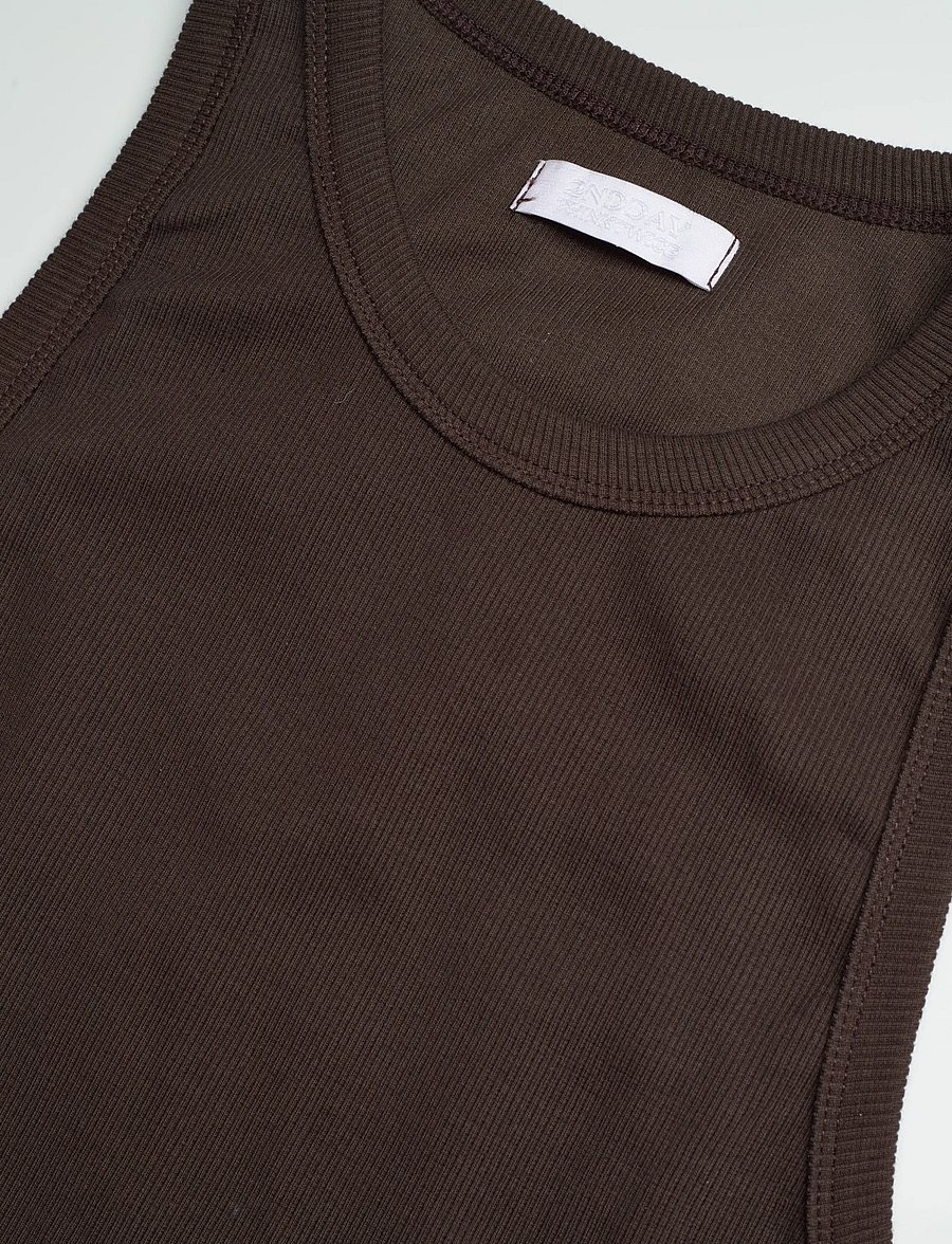 2NDDAY - 2ND Purity TT - Daily Cotton Rib - hauts sans manches - java - 5