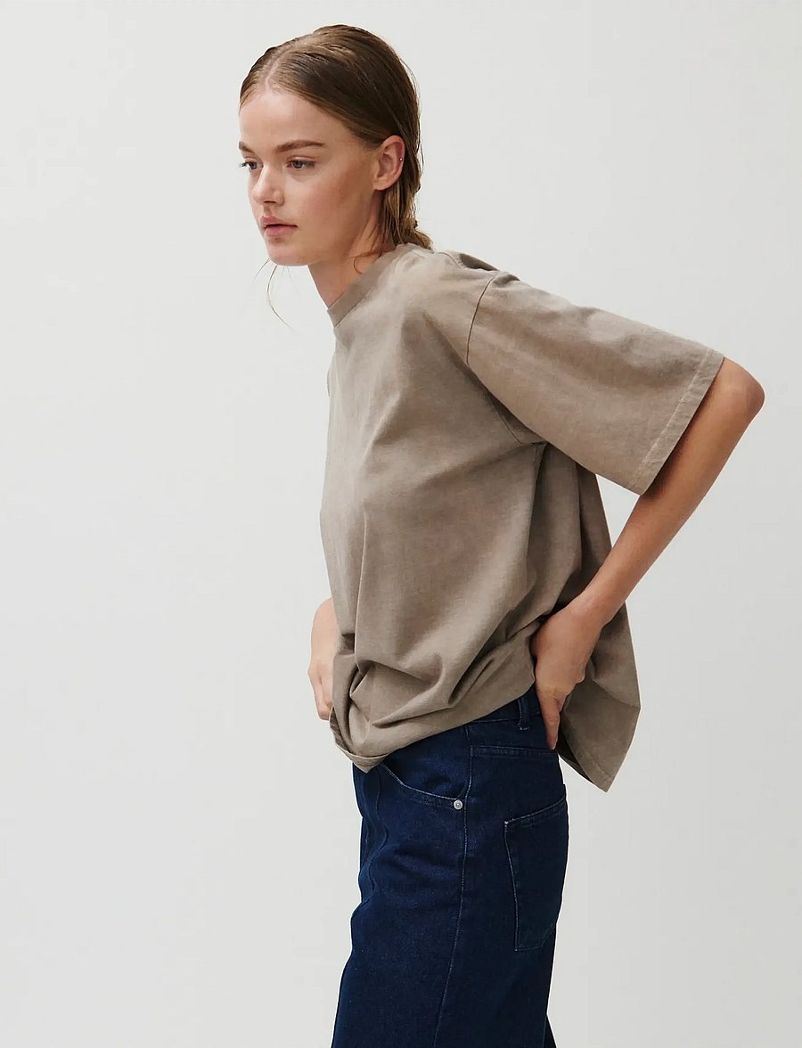 2NDDAY - 2ND Arale TT - Over washed Jersey - t-shirts & tops - taupe gray - 3