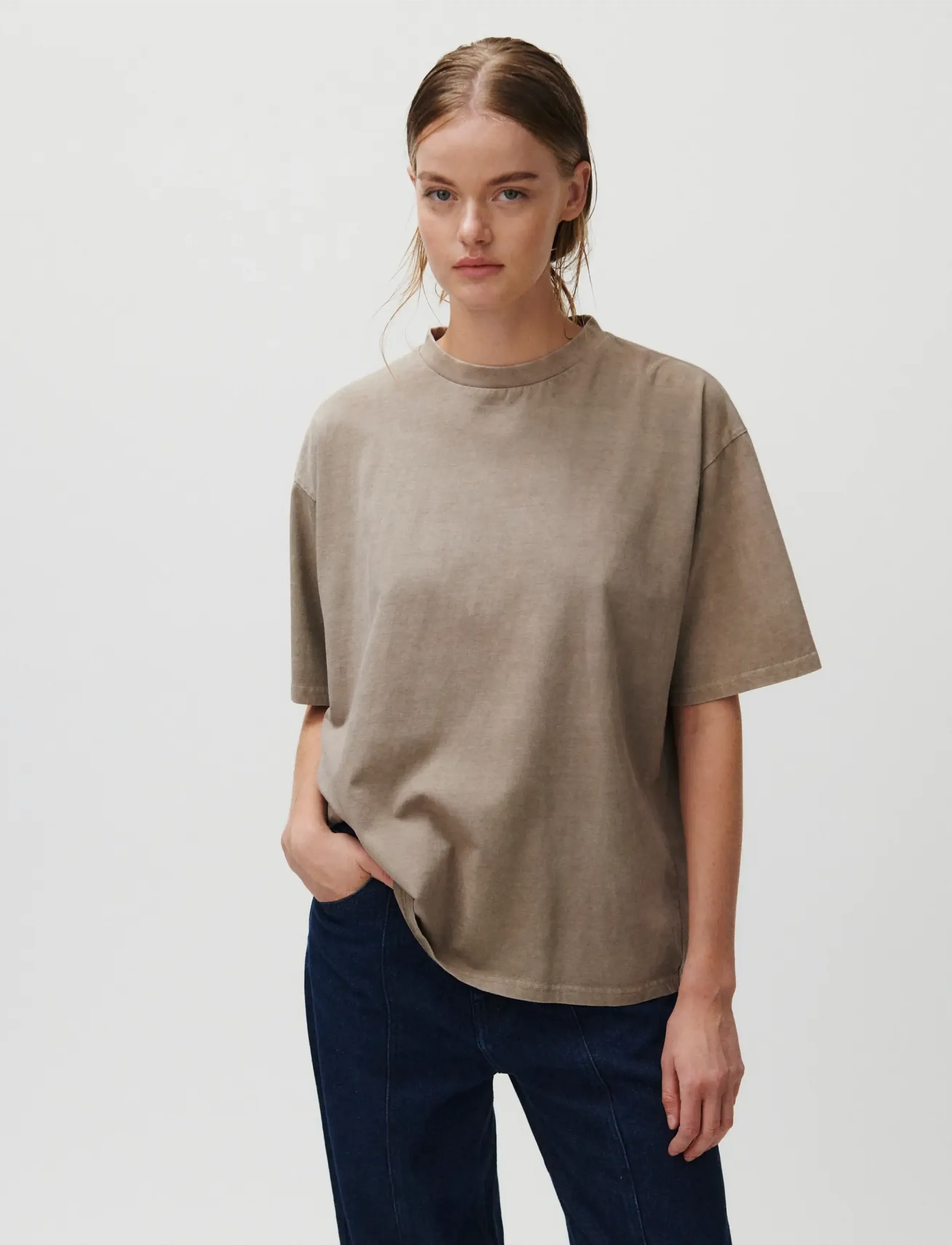 2NDDAY - 2ND Arale TT - Over washed Jersey - t-särgid - taupe gray - 5