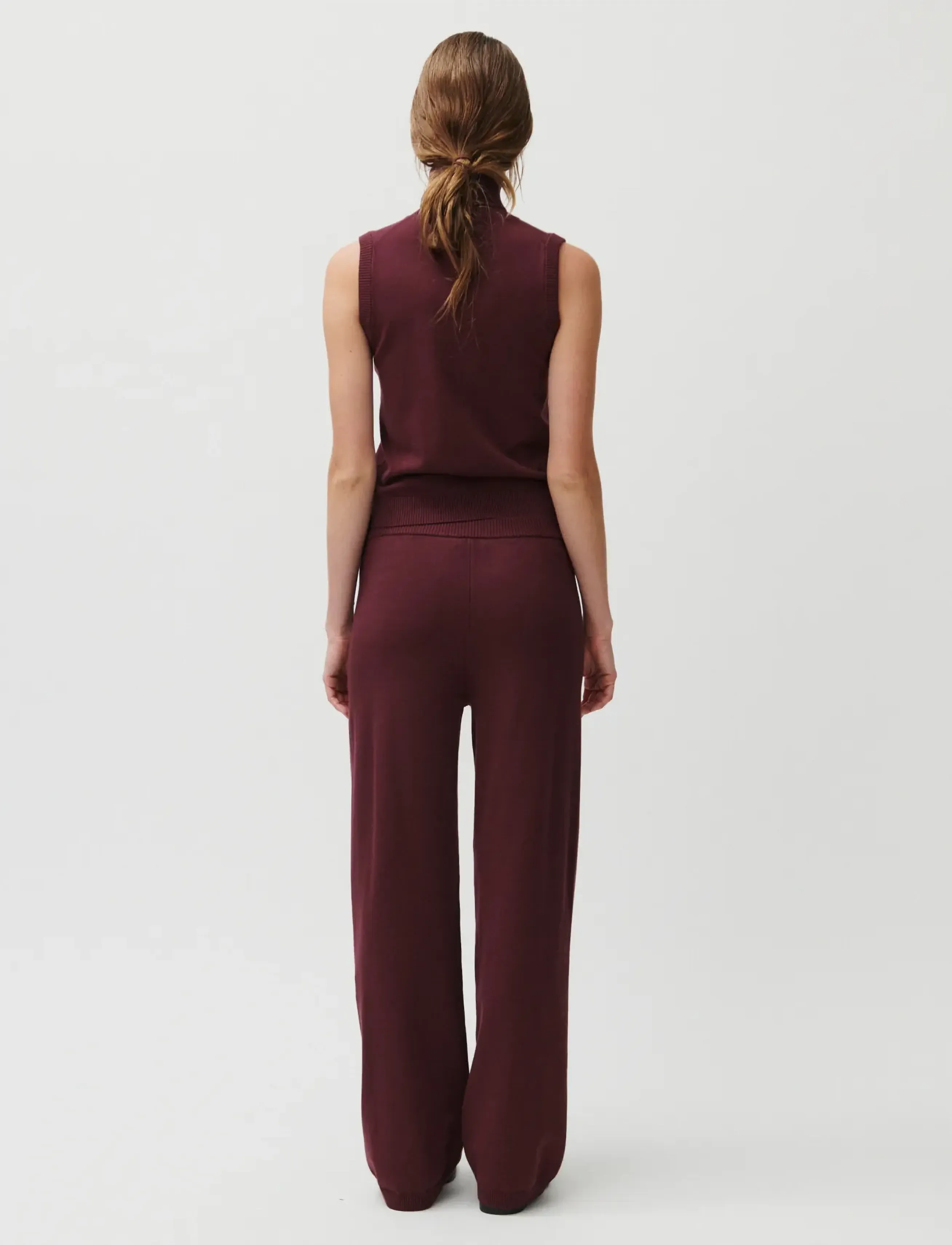 2NDDAY - 2ND Martha - Viscose Knit - wide leg trousers - 09016 catawba grape - 3