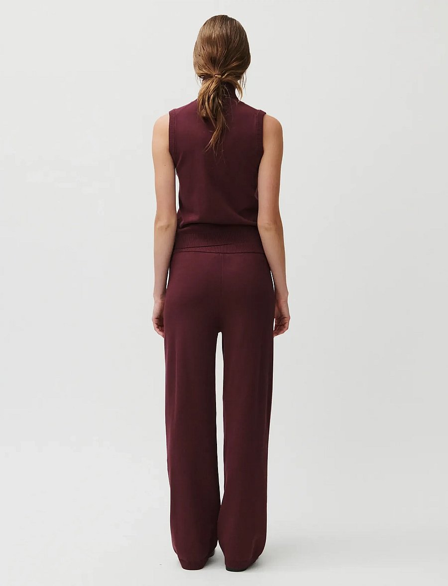 2NDDAY - 2ND Martha - Viscose Knit - leveälahkeiset housut - 09016 catawba grape - 3