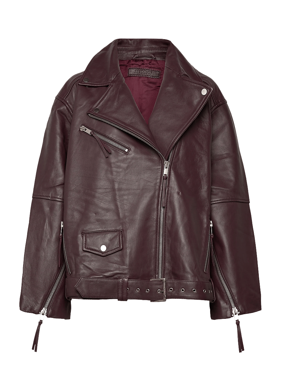 2NDDAY - 2ND Lotus - Fine Leather - frühlingsjacken - catawba grape - 1