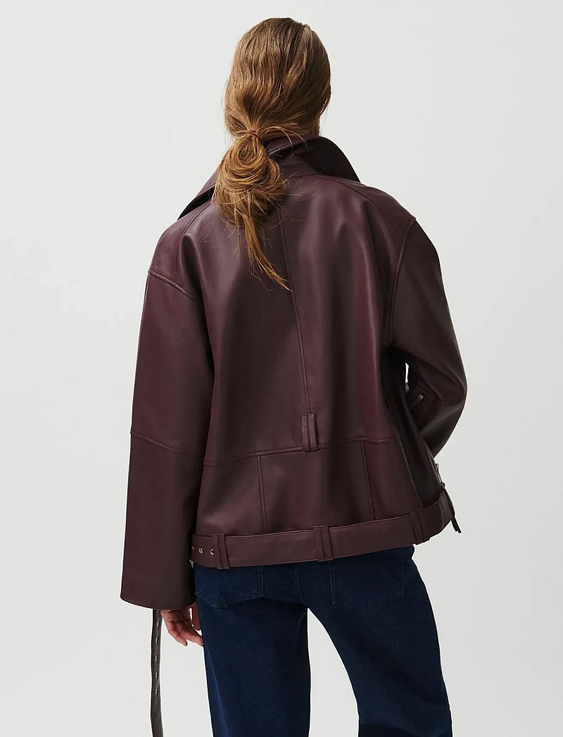 2NDDAY - 2ND Lotus - Fine Leather - frühlingsjacken - catawba grape - 4