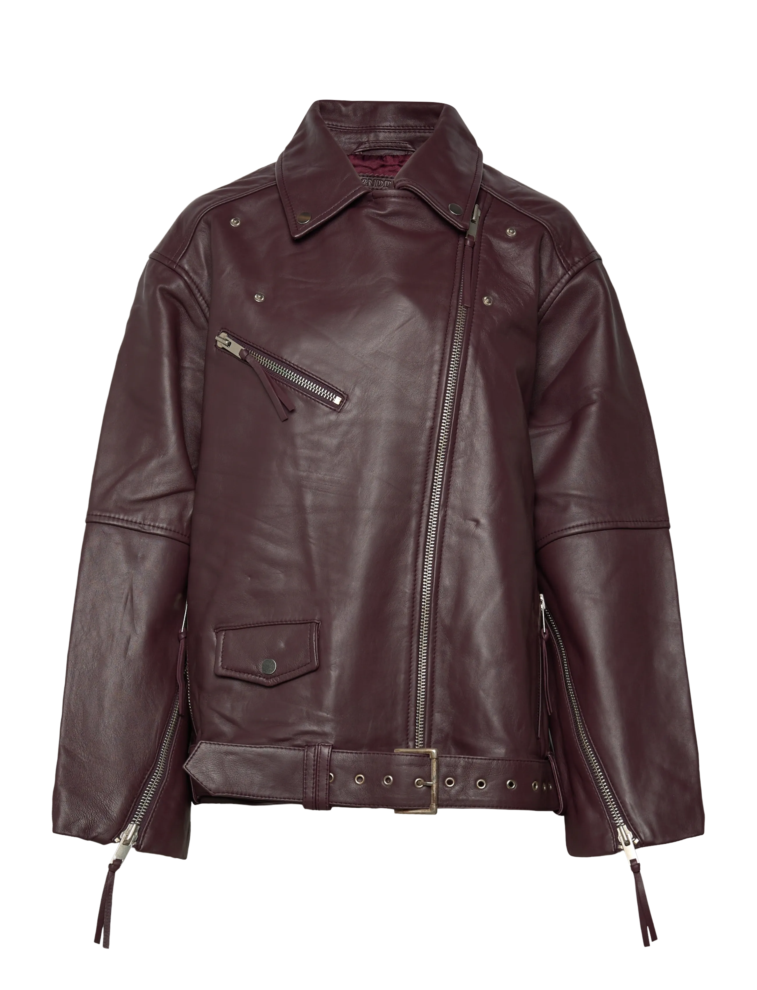 2NDDAY - 2ND Lotus - Fine Leather - frühlingsjacken - catawba grape - 3