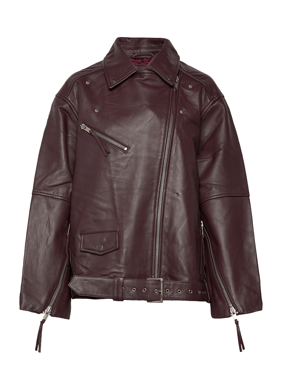 2NDDAY - 2ND Lotus - Fine Leather - frühlingsjacken - catawba grape - 3