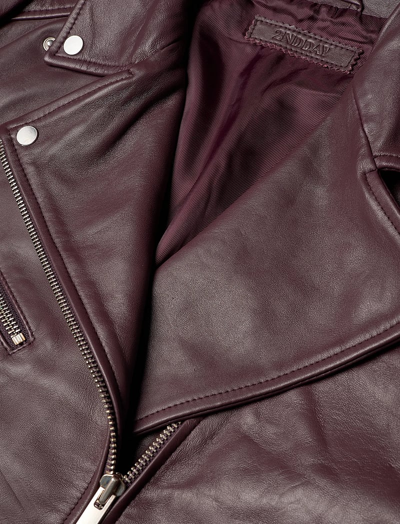 2NDDAY - 2ND Lotus - Fine Leather - lederjacken - catawba grape - 3