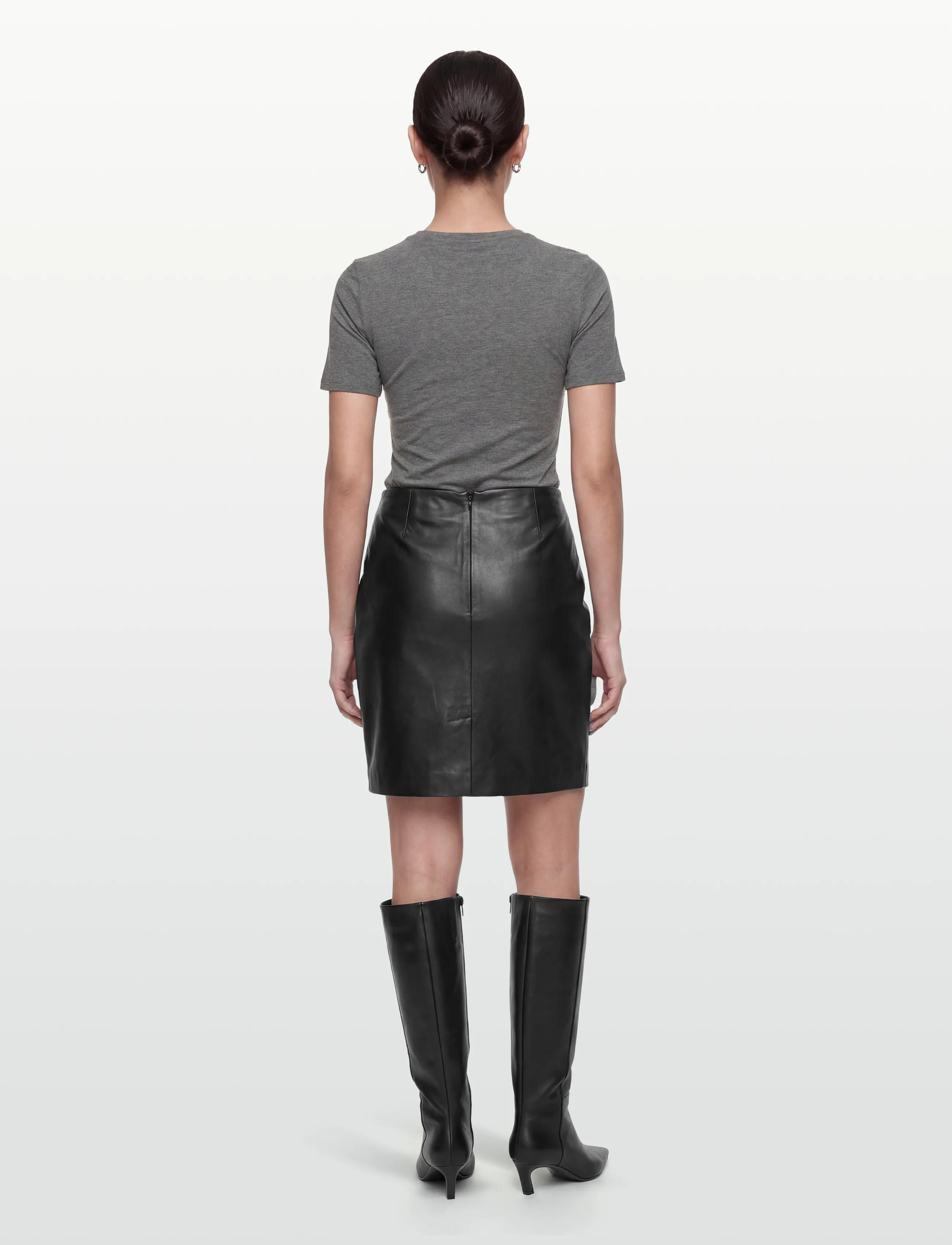 2NDDAY - 2ND Ceciliana - Classic Leather - leather skirts - black - 4