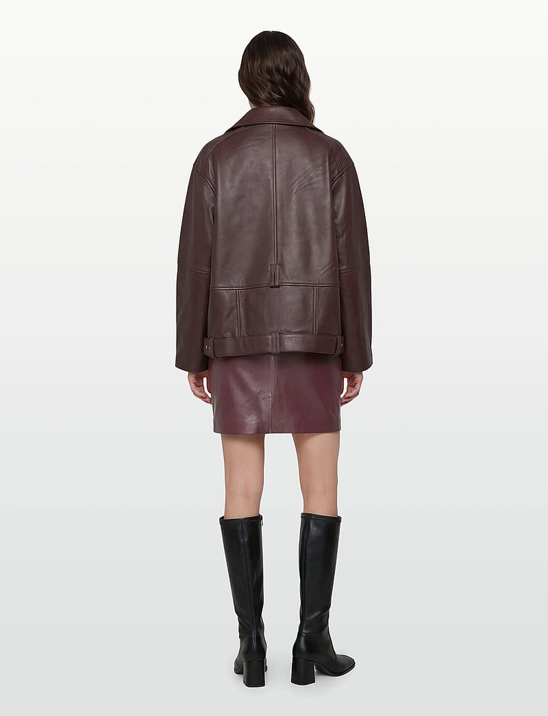 2NDDAY - 2ND Ceciliana - Classic Leather - lædernederdele - catawba grape - 4