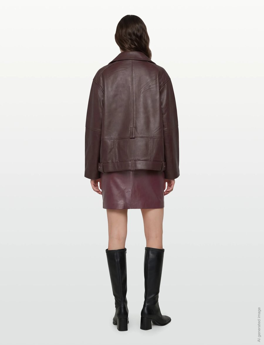 2NDDAY - 2ND Ceciliana - Classic Leather - korta kjolar - catawba grape - 4