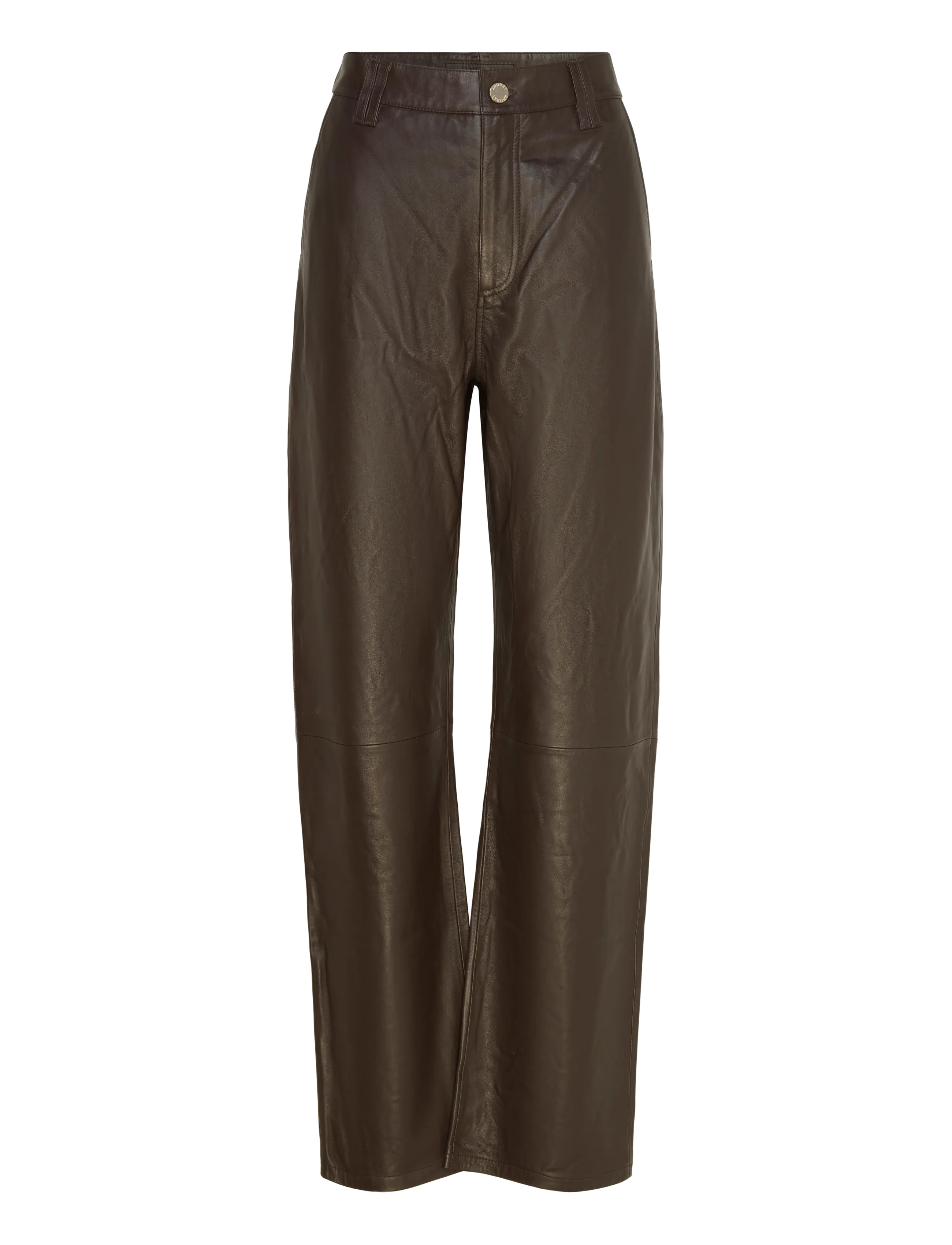 2NDDAY 2ND Toff - Fine leather - Læderbukser - 191110 CHOCOLATE PLUM / brown