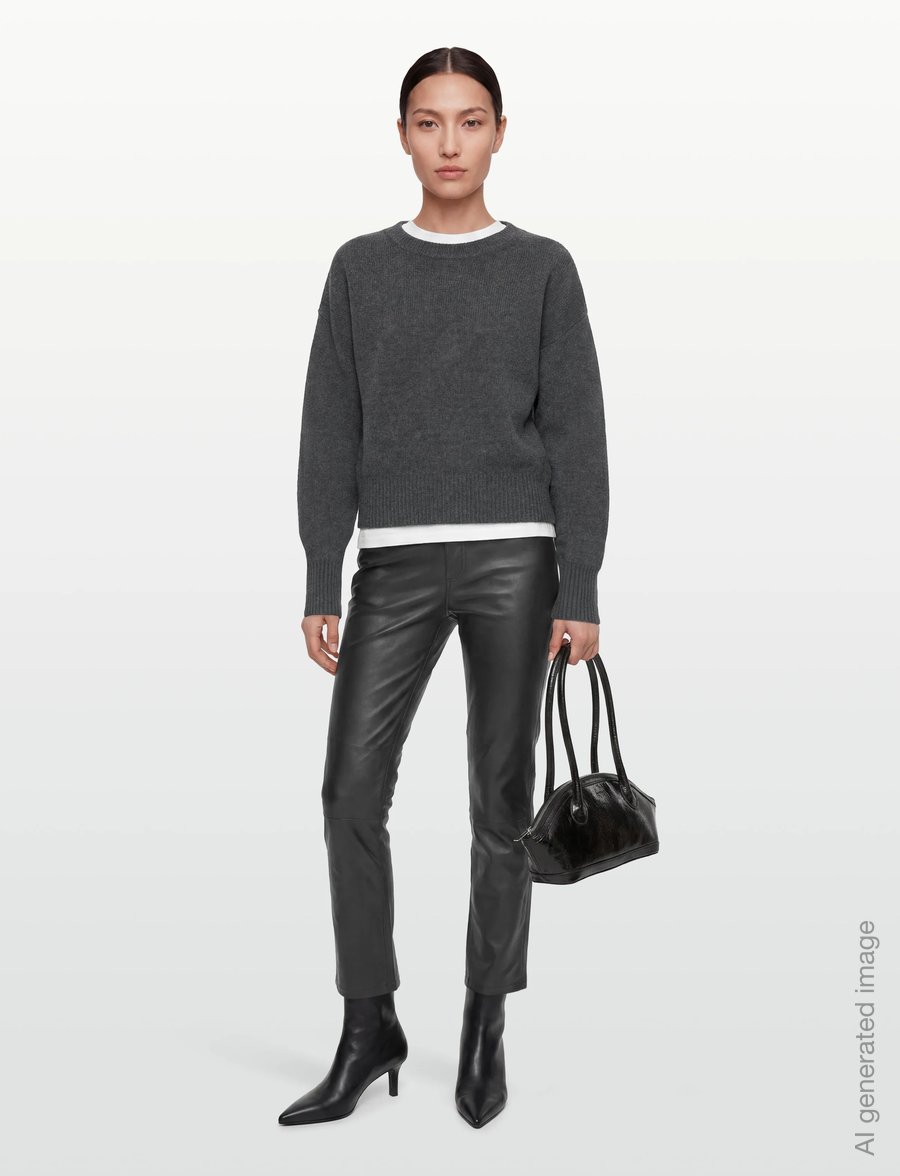 2NDDAY - 2ND Leya - Refined Stretch Leather - skinnbyxor - black - 0