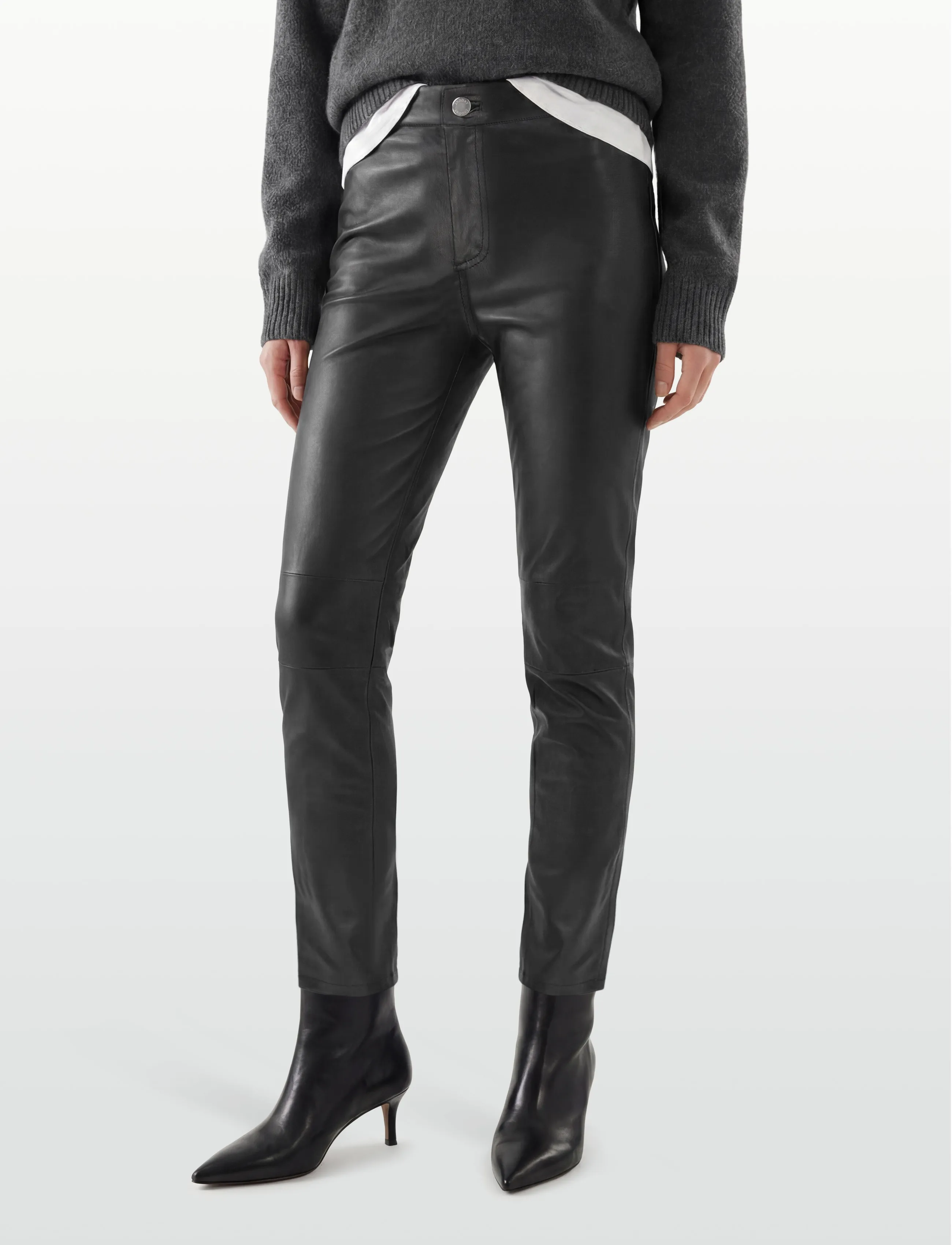 2NDDAY - 2ND Leya - Refined Stretch Leather - lederhosen - black - 3