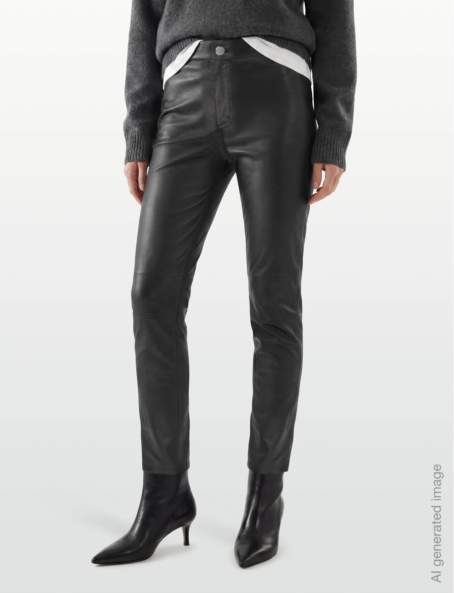2NDDAY - 2ND Leya - Refined Stretch Leather - skinnbyxor - black - 3