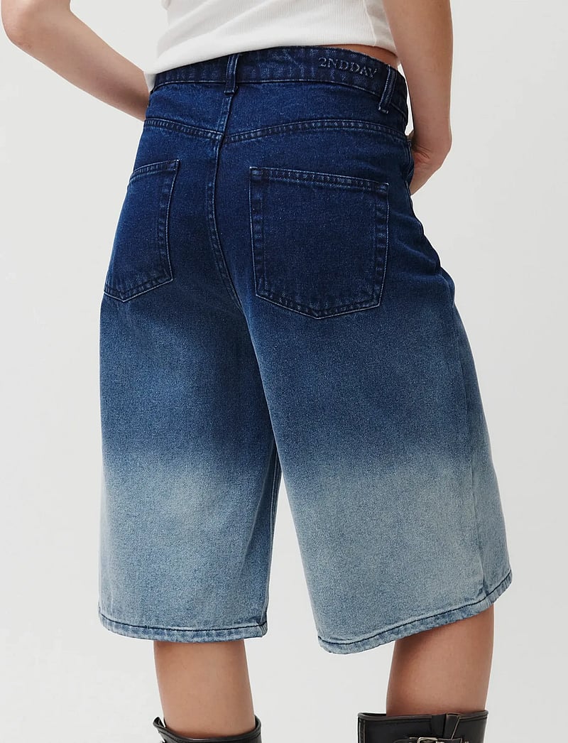 2NDDAY - 2ND Rilyn - Ombre Denim - jeansshorts - d044 ombre denim - 0