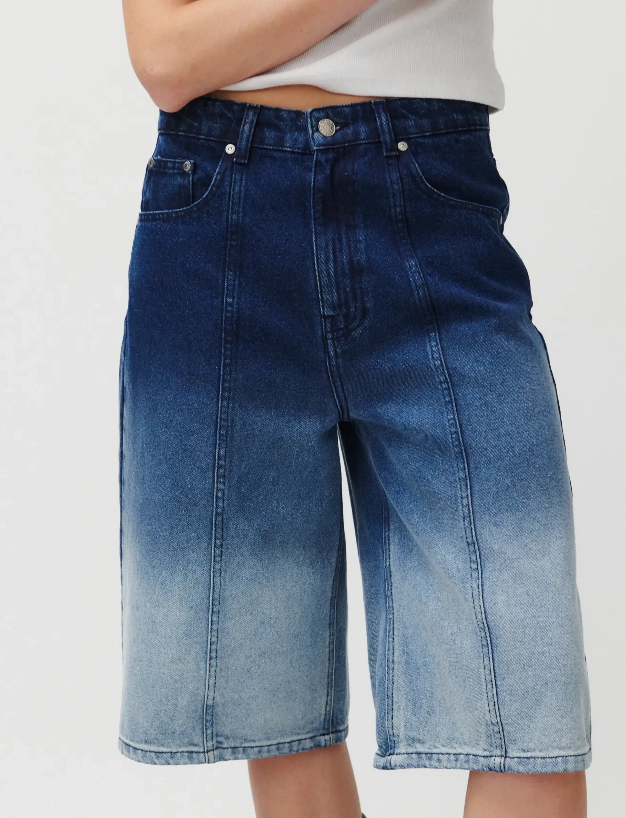 2NDDAY - 2ND Rilyn - Ombre Denim - jeansshorts - d044 ombre denim - 5