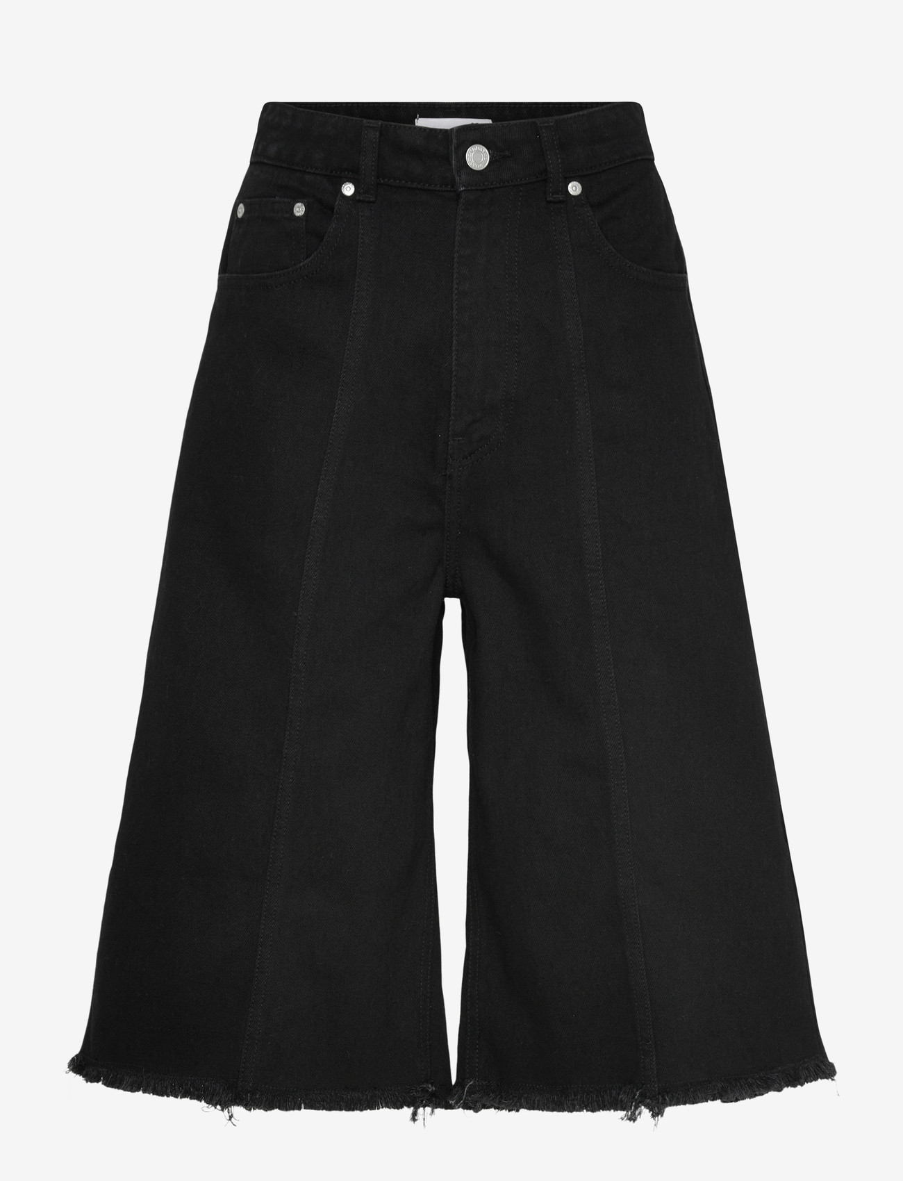 2NDDAY - 2ND Rilyn - Black Wash Denim - jorts - d003 un black denim - 1