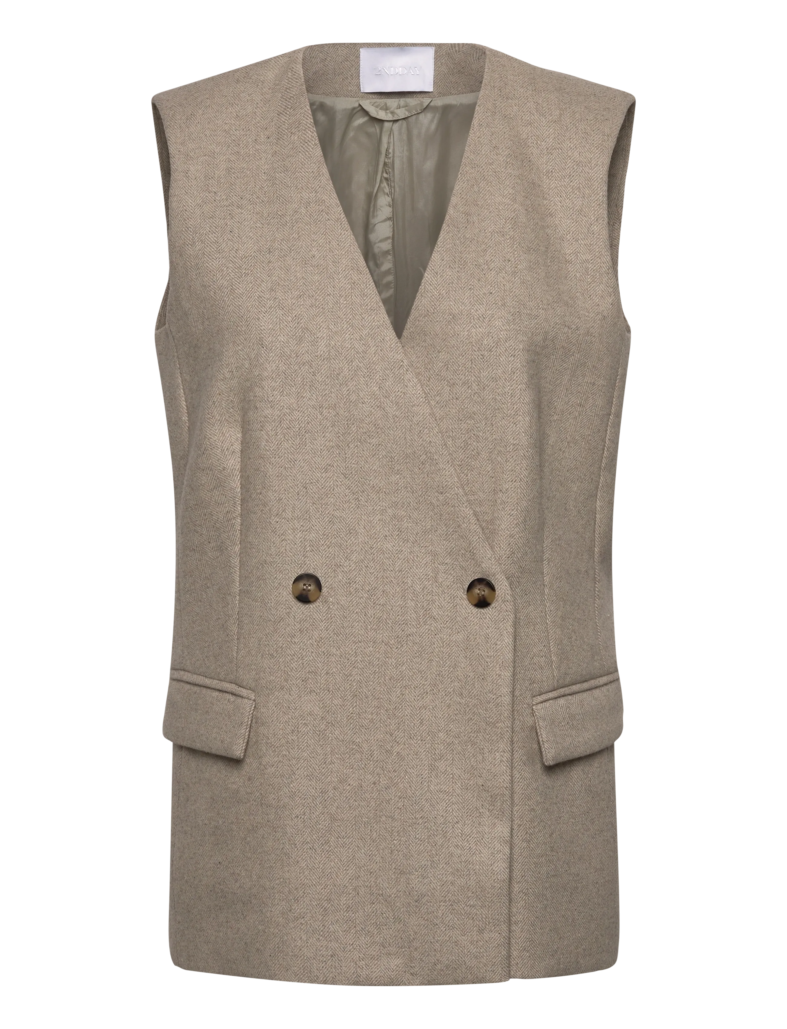 2NDDAY 2Nd Jules - Herringbone Suiting Beige - 34 - Damen