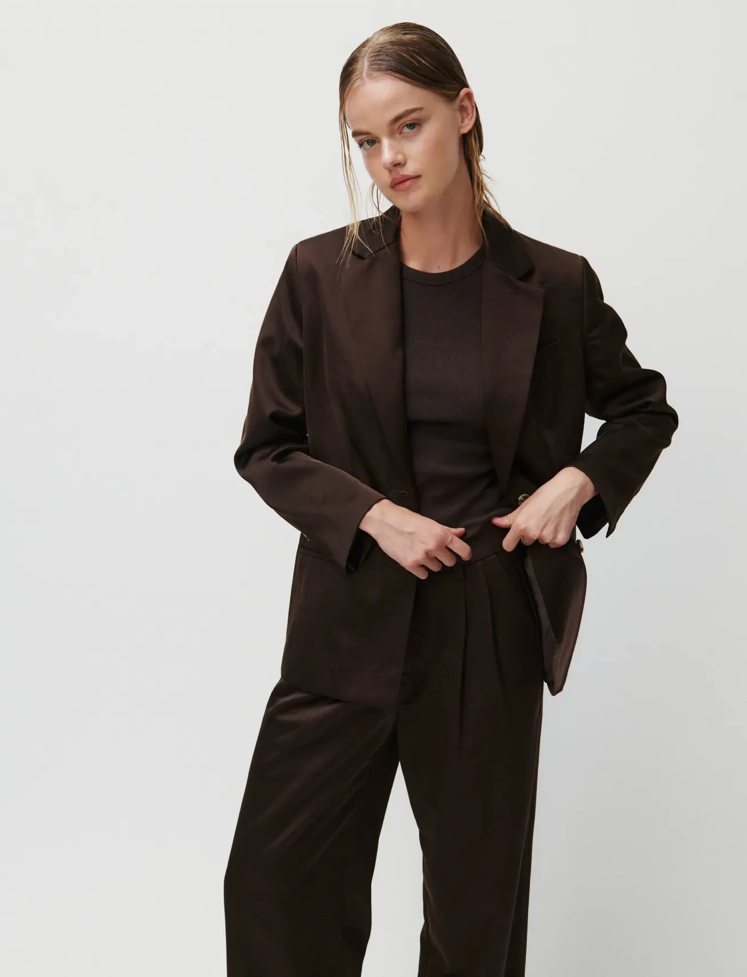 2NDDAY - 2ND Harrum - Shiny suiting - einreihige blazer - 191016 java - 4