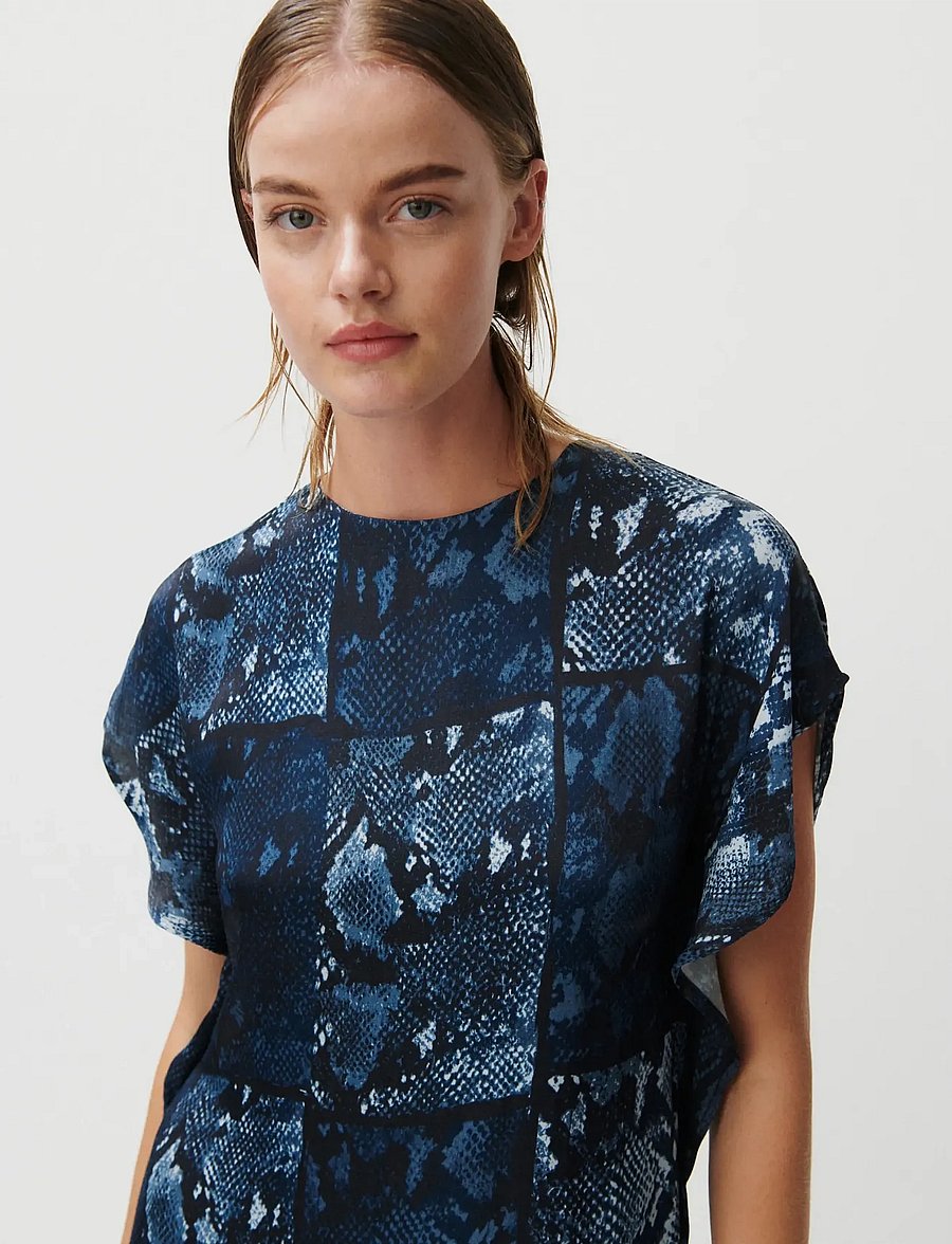 2NDDAY - 2ND Patrice - Viscose - midi dresses - 420153 ensign blue snake aop - 0